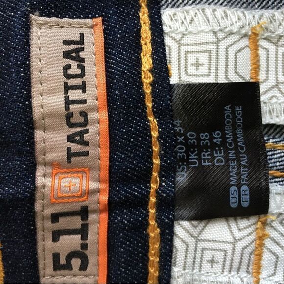 5.11 Tactical Men's Straight Jeans - Dark Blue - Picture 9 of 9